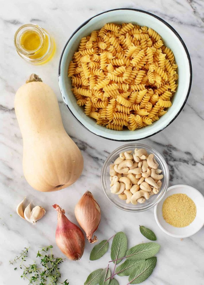 PHOTO: Ingredients to make vegan butternut squash pasta.