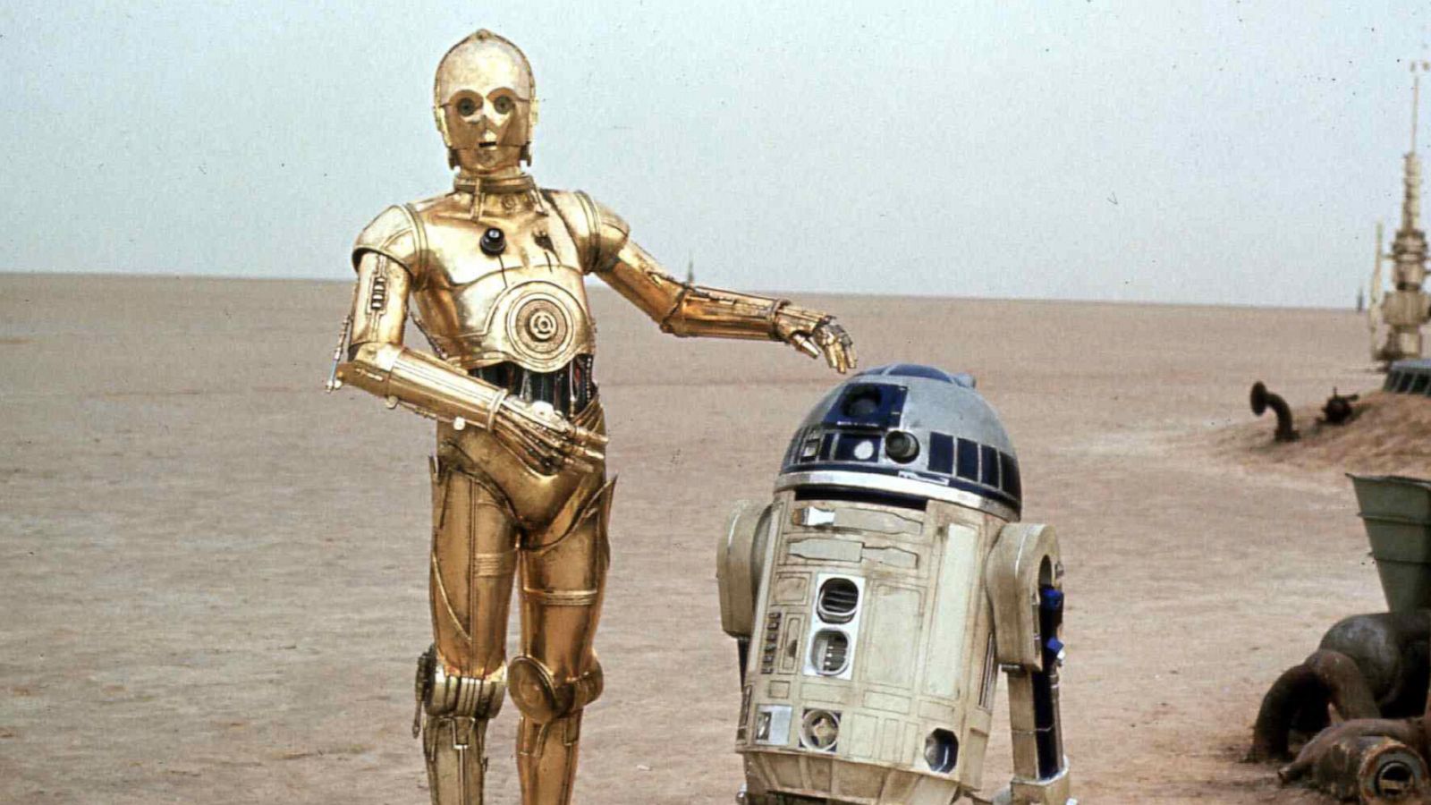 PHOTO: Droid characters C-3PO, left, and R2-D2 in a scene from "Star Wars."