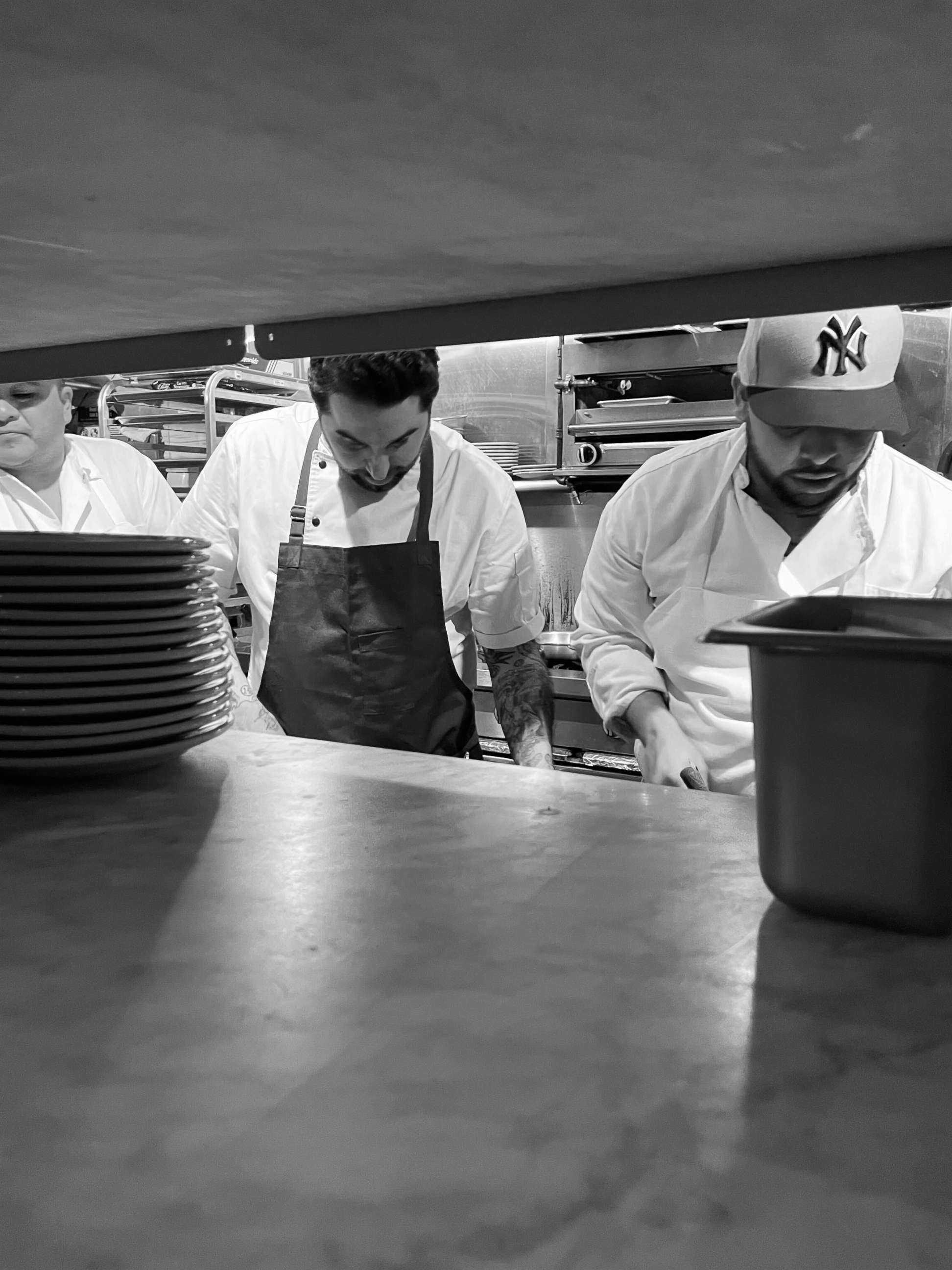 PHOTO: Chef-owner Sal Lamboglia in the kitchen at Cafe Spaghetti in Brooklyn, New York.