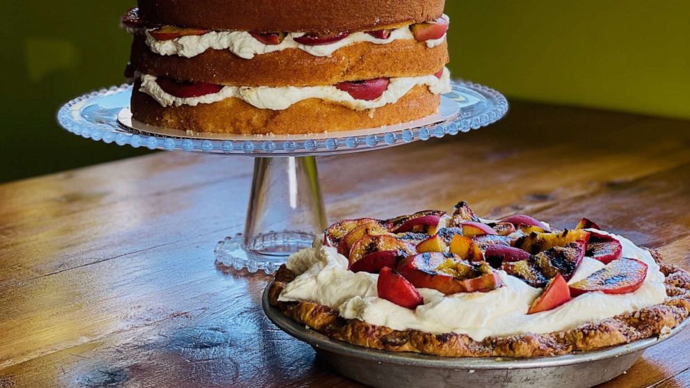 PHOTO: Grilled Peaches and Cream Ice Box Cake.