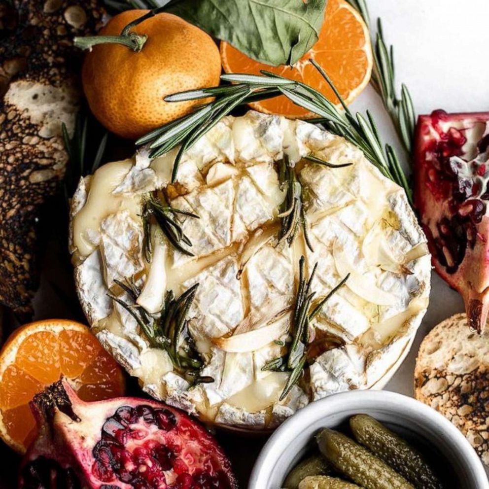 PHOTO: Camembert with rosemary and garlic.