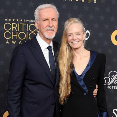 PHOTO: James Cameron and Suzy Amis arrives at the 28th Annual Critics Choice Awards at Fairmont Century Plaza, Jan. 15, 2023, in Los Angeles.