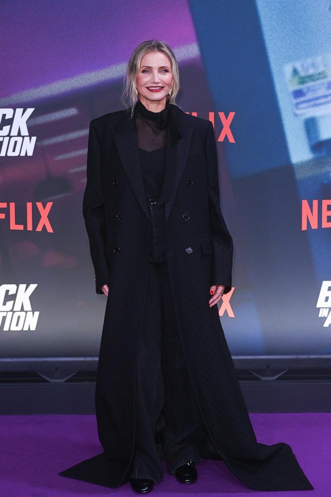 PHOTO: Cameron Diaz poses on the red carpet to present the movie "Back In Action" in Berlin, Jan. 15, 2025. 