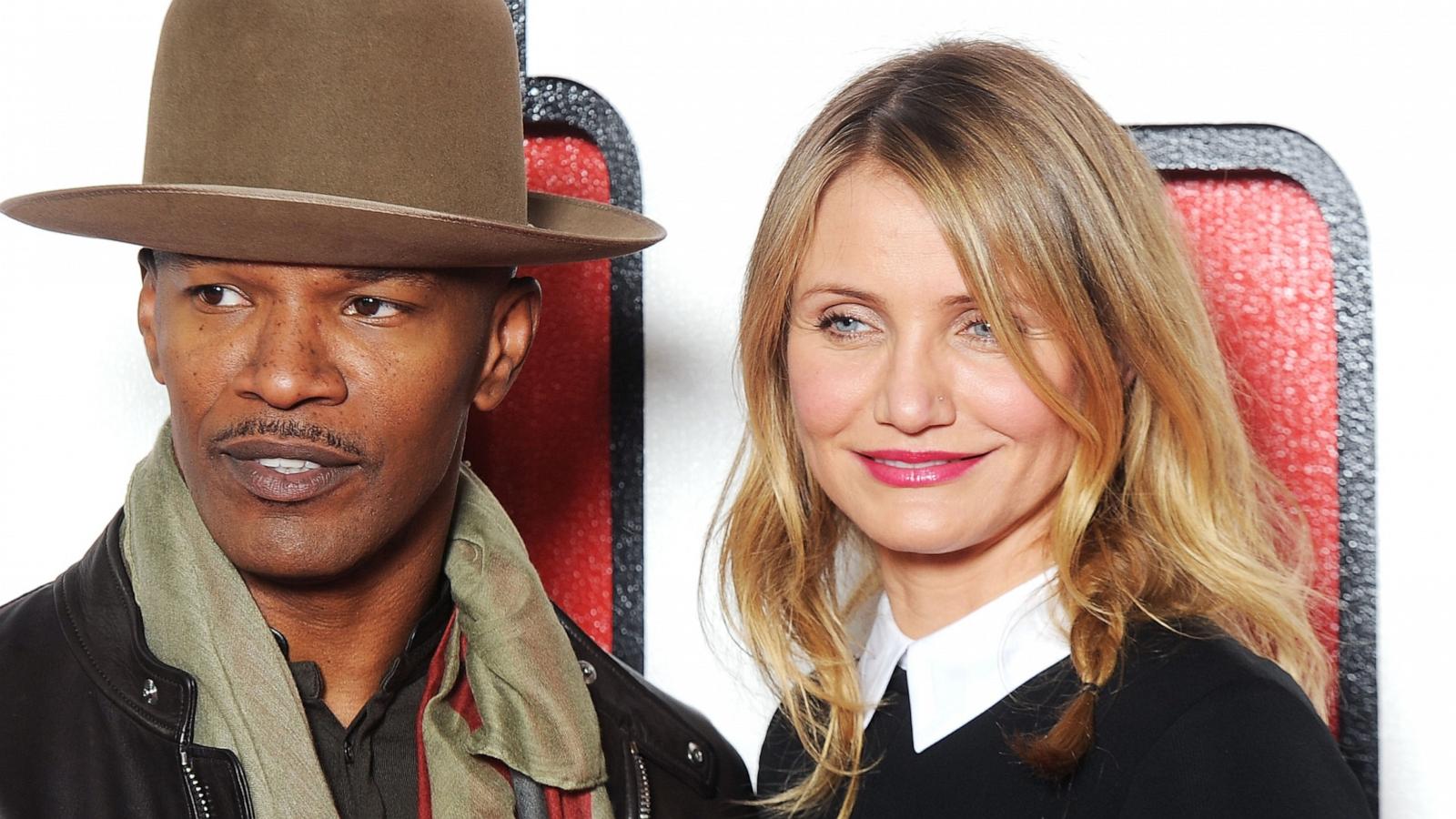 PHOTO: Jamie Foxx and Cameron Diaz attend a photocall for "Annie" at Corinthia Hotel London on Dec. 16, 2014 in London.