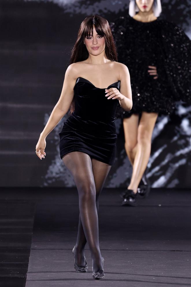 PHOTO: Camila Cabello walks the runway during "Le Defile L'Oreal Paris "Walk Your Worth" Womenswear Spring-Summer 2025 show as part of Paris Fashion Week on Sept. 23, 2024, in Paris.