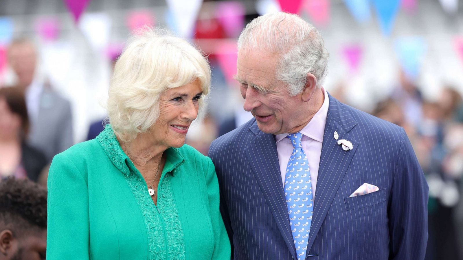 PHOTO: Camilla, Duchess of Cornwall and Prince Charles, Prince Of Wales, attend the Big Jubilee Lunch at The Oval on June 5, 2022, in London.