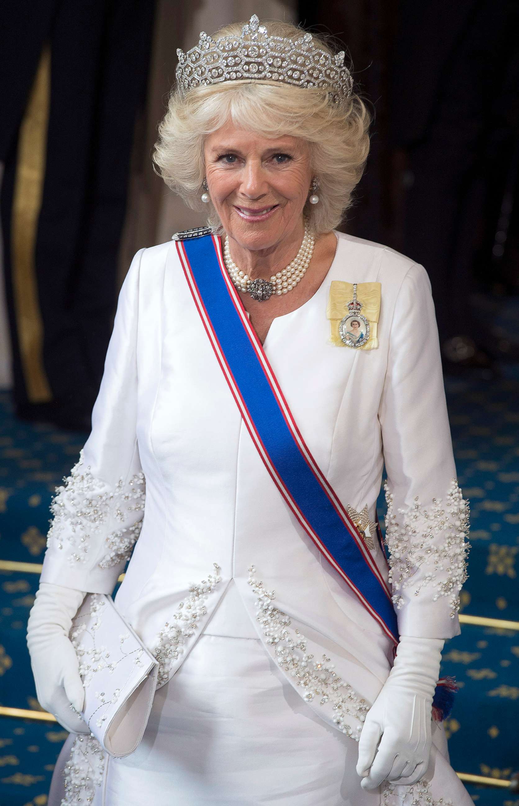PHOTO: Camilla, Duchess of Cornwall arrives at The State Opening of Parliament, May 18, 2016, in London.