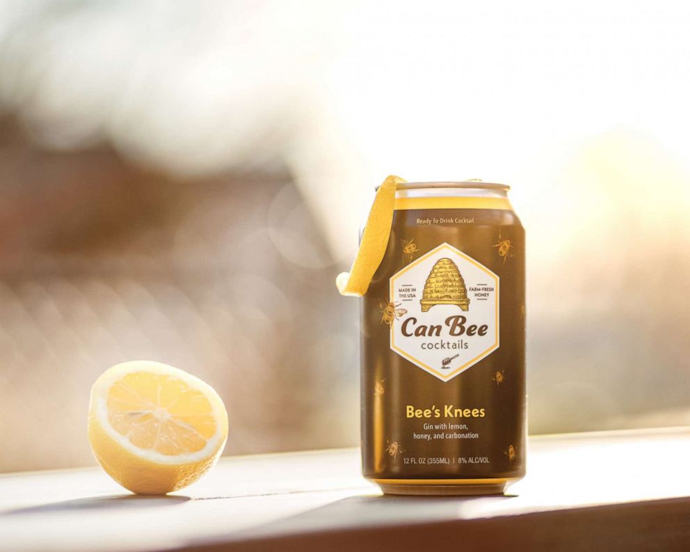 PHOTO: The CanBee canned Bee's Knees cocktail is made with small-batch gin, real honey and lemon.