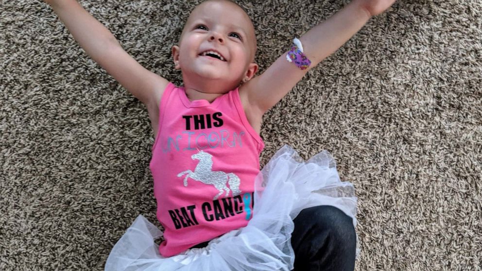 PHOTO: McKenna Shea Xydias, the toddler who captured national attention after she was diagnosed with a rare ovarian cancer, is now cancer-free.