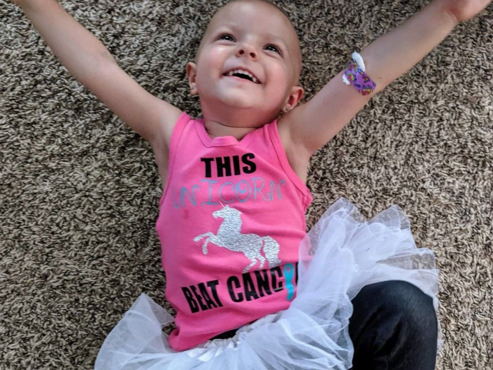 PHOTO: McKenna Shea Xydias, the toddler who captured national attention after she was diagnosed with a rare ovarian cancer, is now cancer-free.