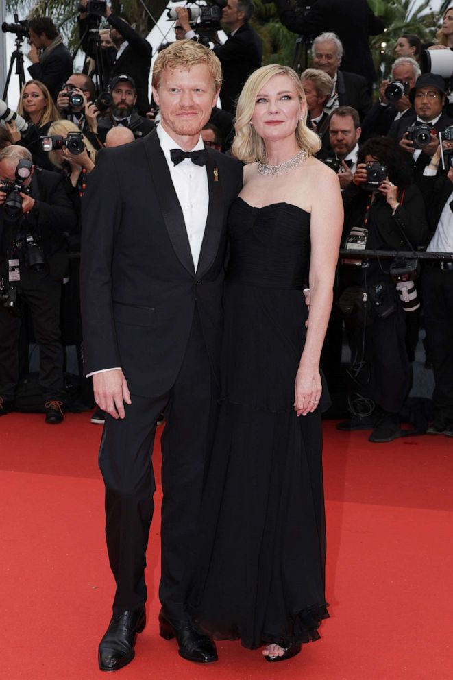PHOTO: Jesse Plemons and Kirsten Dunst attend the "Killers Of The Flower Moon" red carpet during the 76th annual Cannes film festival at Palais des Festivals, May 20, 2023, in Cannes, France.