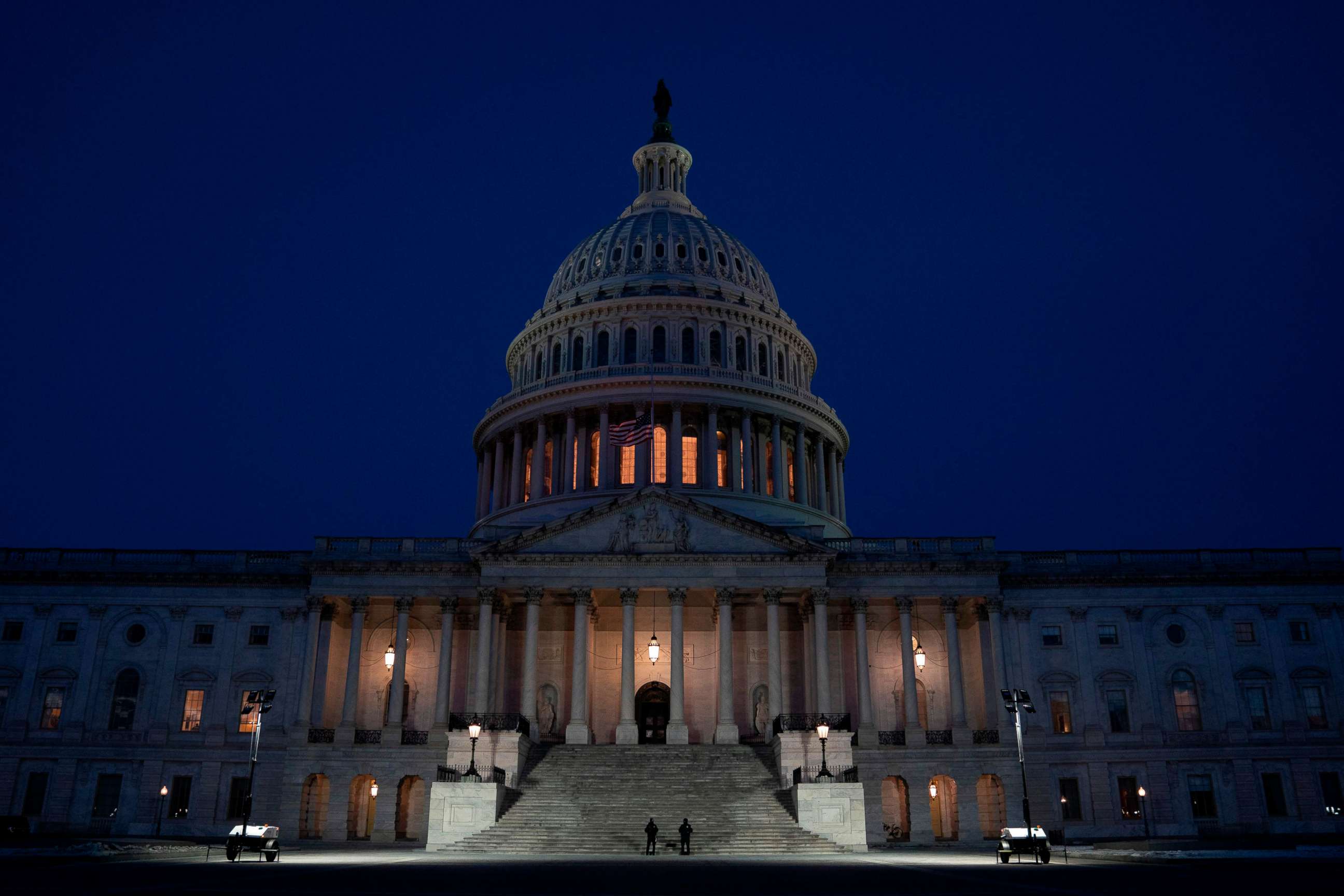 PHOTO: The U.S. Capitol Building is seen at sunrise on Feb. 3, 2021, in Washington, D.C.