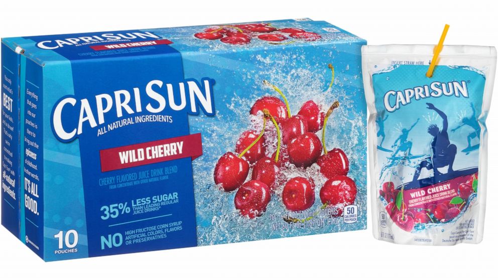 PHOTO: Kraft Heinz Capri Sun in the Wild Cherry flavor is pictured in an undated product image.