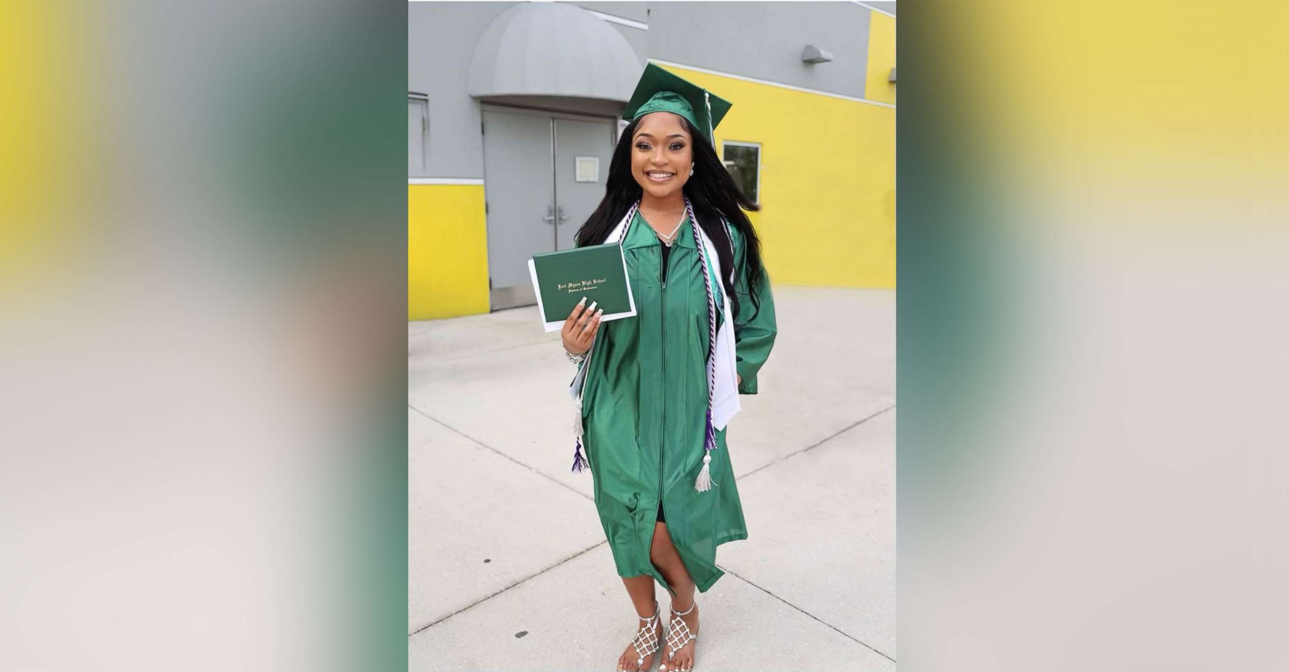 PHOTO: Khalia Carter exits her graduation from Fort Myers High School in Fort Myers, Fla., May 21, 2022.