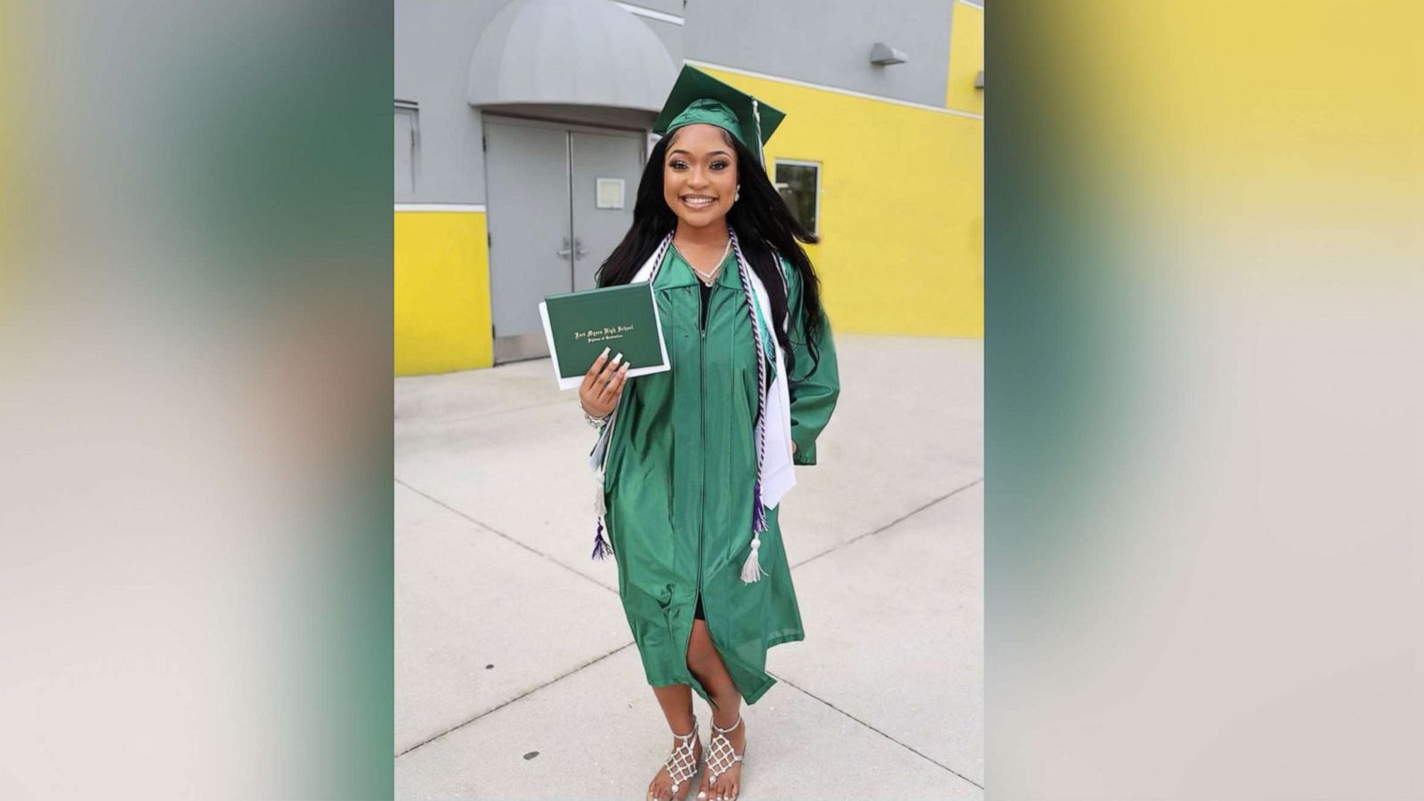 PHOTO: Khalia Carter exits her graduation from Fort Myers High School in Fort Myers, Fla., May 21, 2022.