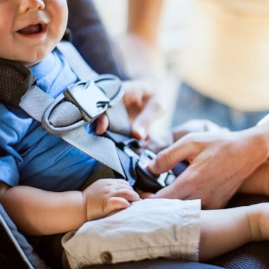 PHOTO: Stock photo of a baby in a car seat.