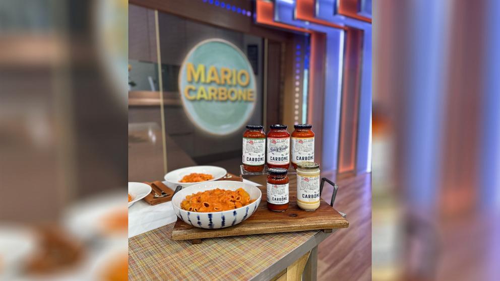 PHOTO: Chef Mario Carbone drops by "GMA3" to share his famous spicy rigatoni vodka recipe.
