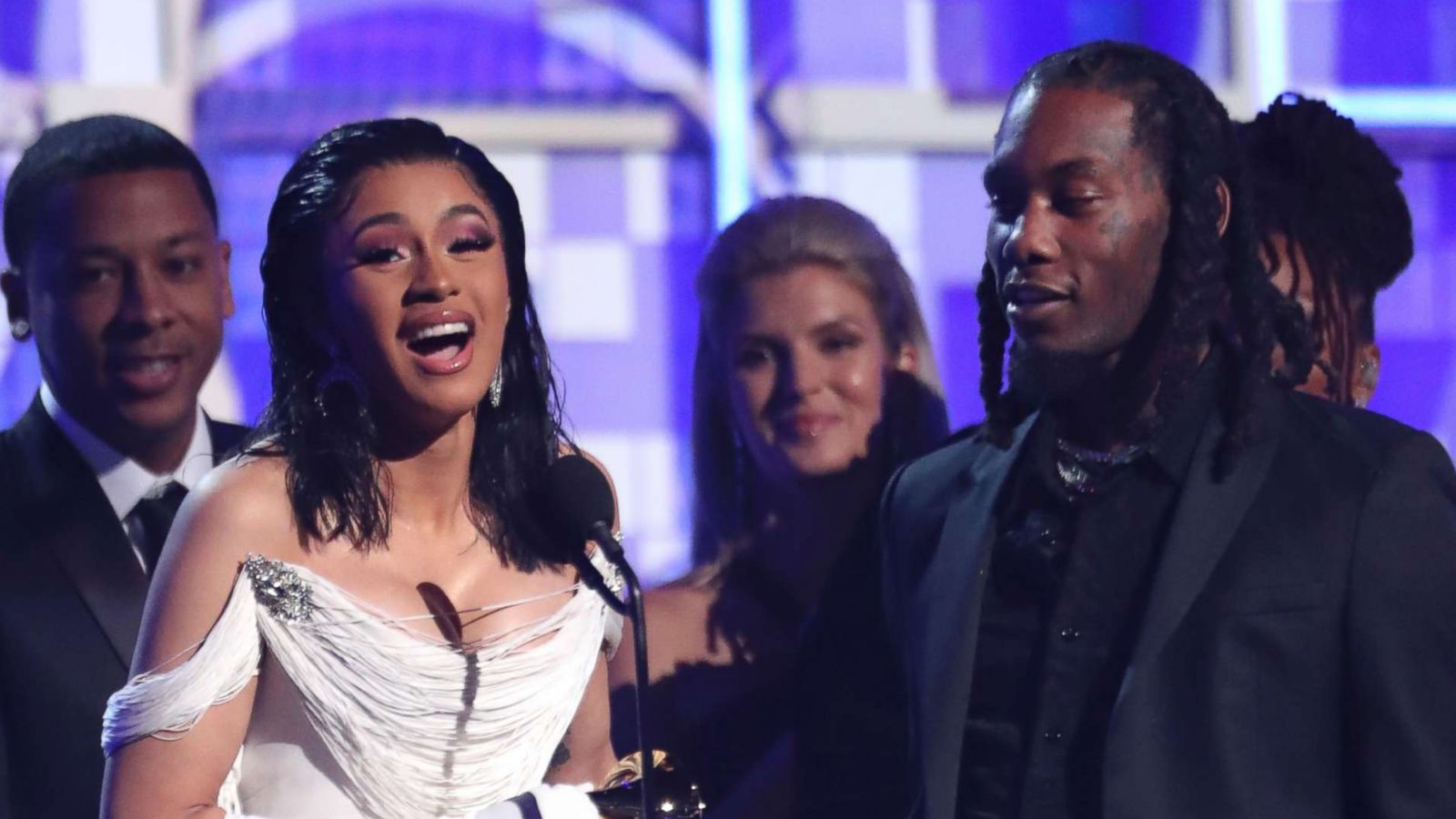 PHOTO: Cardi B accepts the award for best rap album for "Invasion of Privacy" at the 61st annual Grammy Awards, Feb. 10, 2019, in Los Angeles.