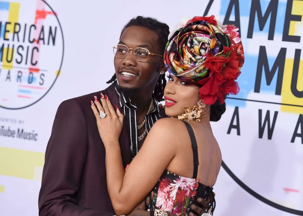 PHOTO: Offset and Cardi B arrive at the American Music Awards on Oct. 9, 2018, at the Microsoft Theater in Los Angeles.