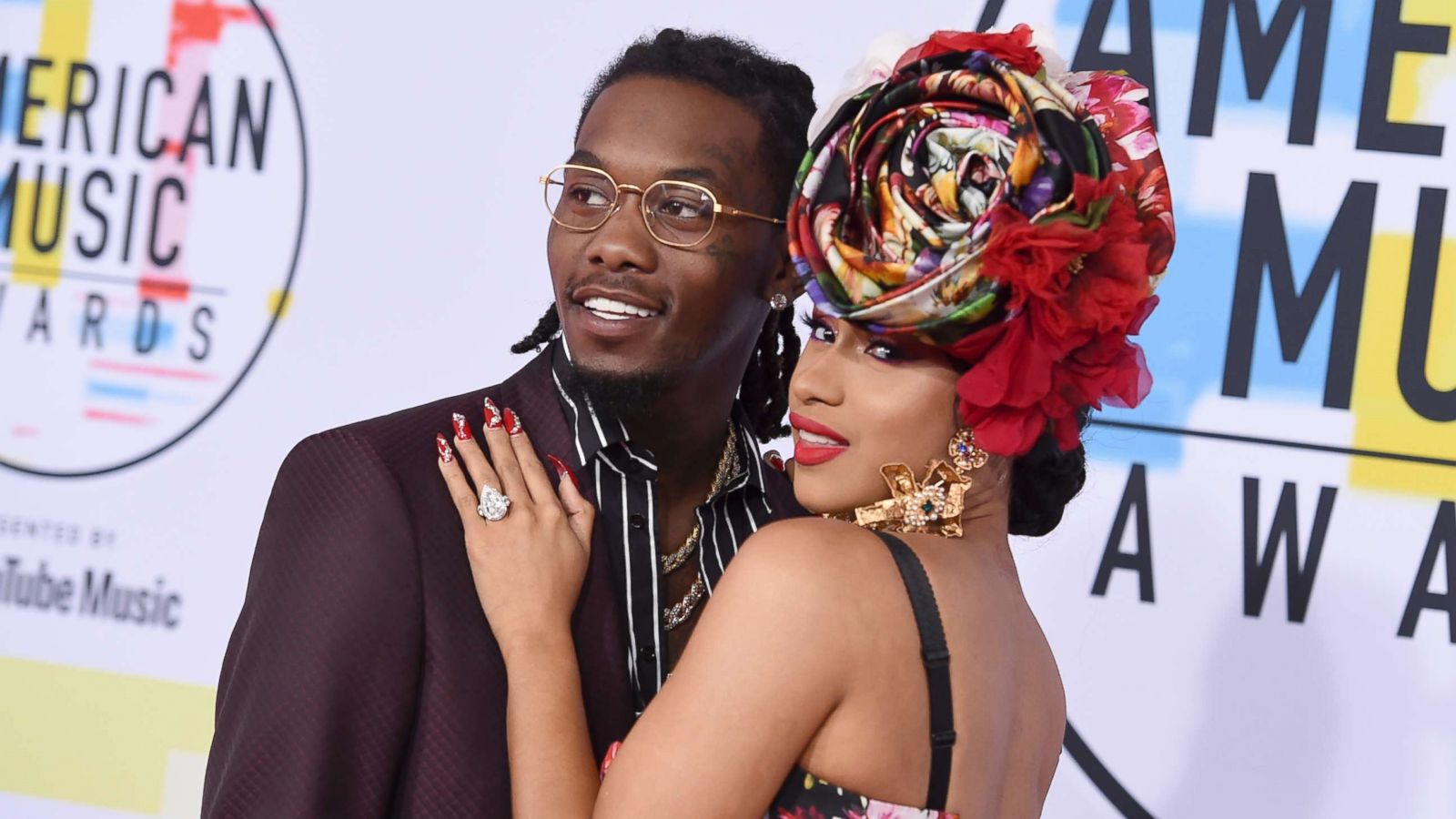 PHOTO: Offset and Cardi B arrive at the American Music Awards on Oct. 9, 2018, at the Microsoft Theater in Los Angeles.