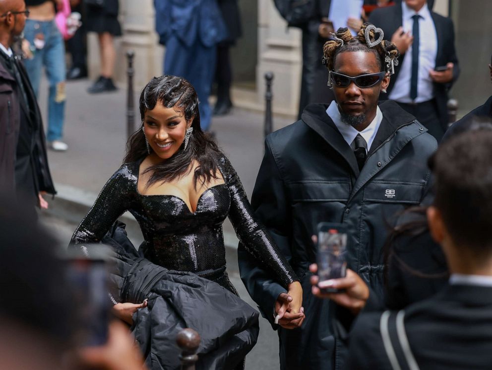 PHOTO: Cardi B and Offset attends the Balenciaga Haute Couture Fall/Winter 2023/2024 show as part of Paris Fashion Week on July 05, 2023 in Paris.