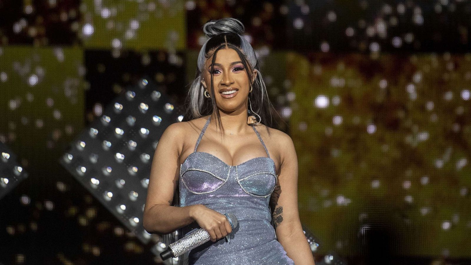 PHOTO: In this July 12, 2019, file photo, Cardi B performs during the Openair Frauenfeld music festival, in Frauenfeld, Switzerland.