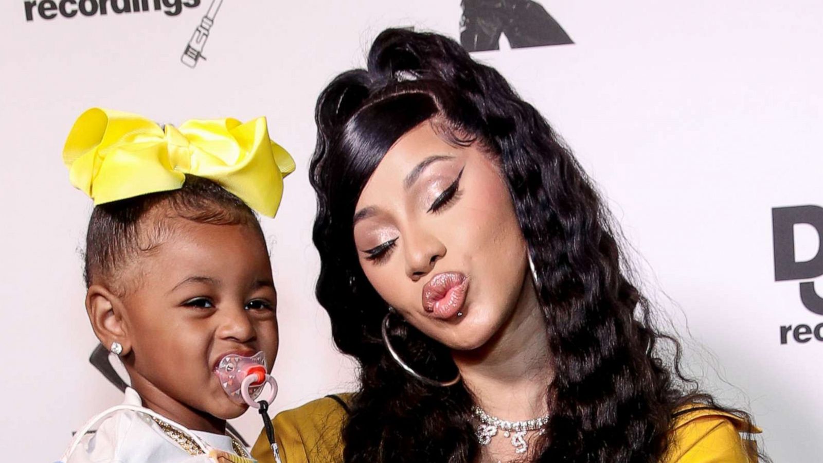 PHOTO: Cardi B and her daughter Kulture Kiari Cephus attend the Teyana Taylor "The Album" Listening Party in Beverly Hills, Calif., June 17, 2020.