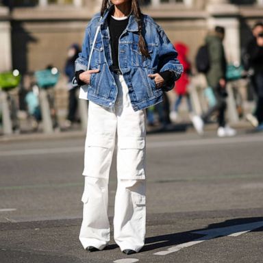 Buy Off Duty White Street Style Pocket High Waist Cargo Jeans online