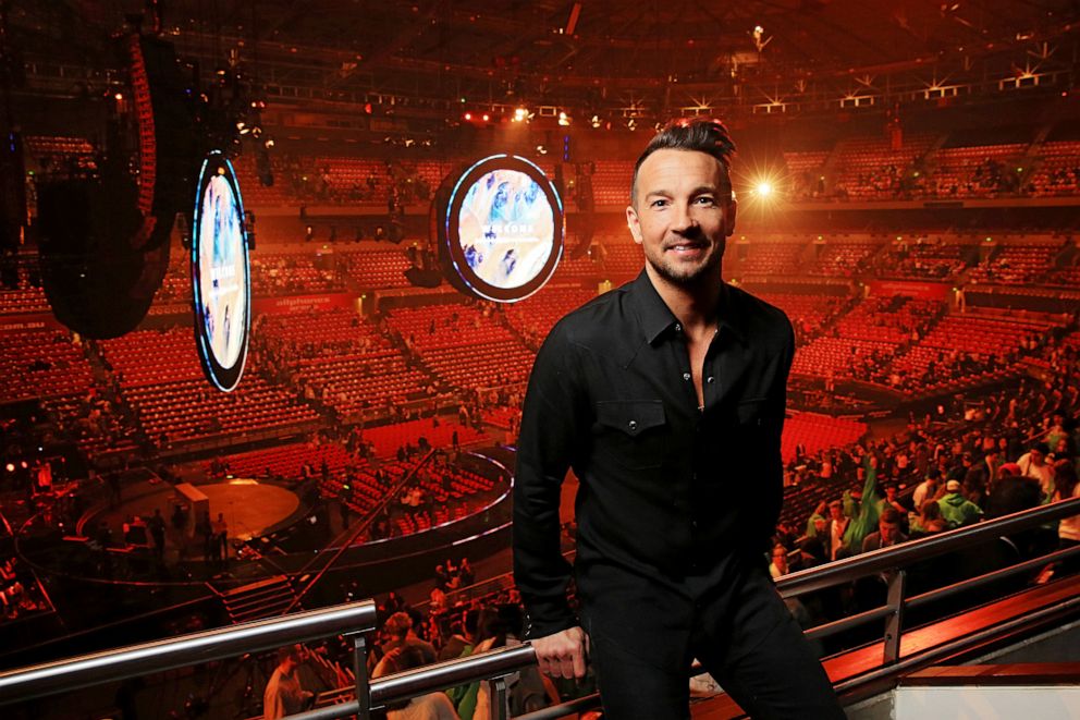 PHOTO: Hillsong NYC Pastor Carl Lentz stands backstage at the Hillsong Conference at Allphones Arena in Sydney, New South Wales, July 3, 2015.