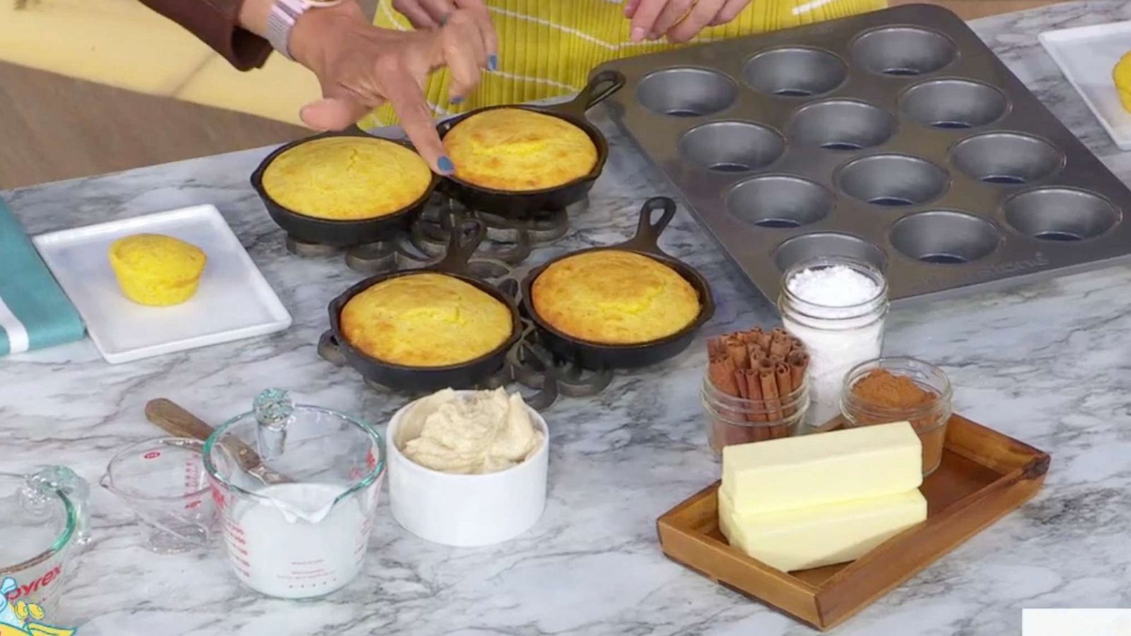 PHOTO: Carla Hall made her cornbread recipe inspired in her new children's book, "Carla and the Christmas Cornbread."