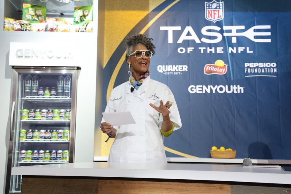 PHOTO: Chef Carla Hall at Taste of the NFL in 2024.