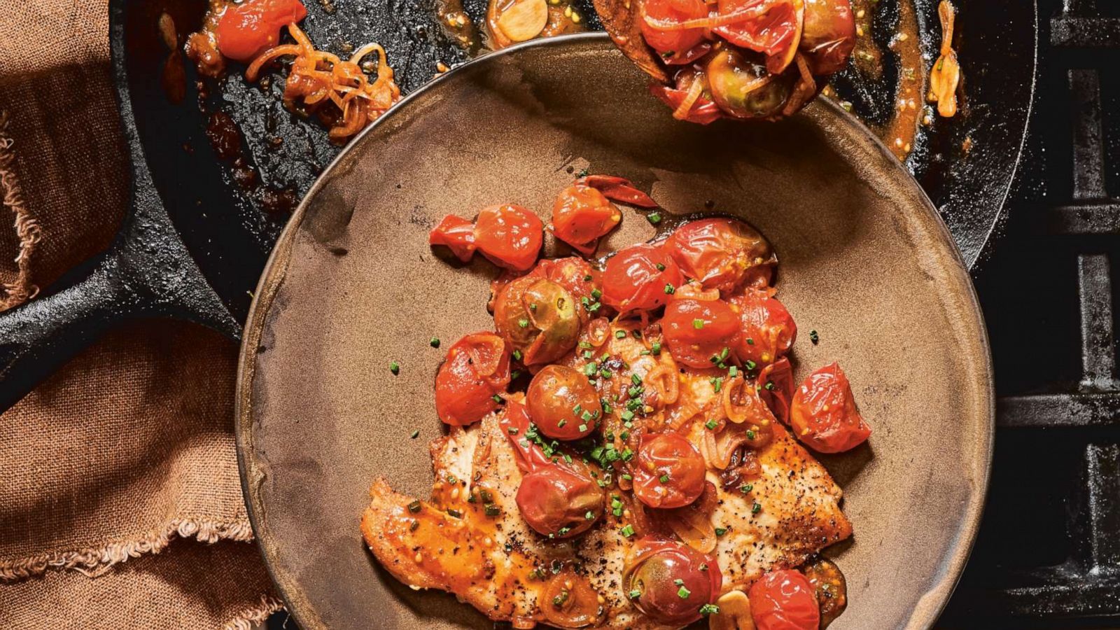 PHOTO: Carla Lalli Music's easy chicken with burst tomatoes.