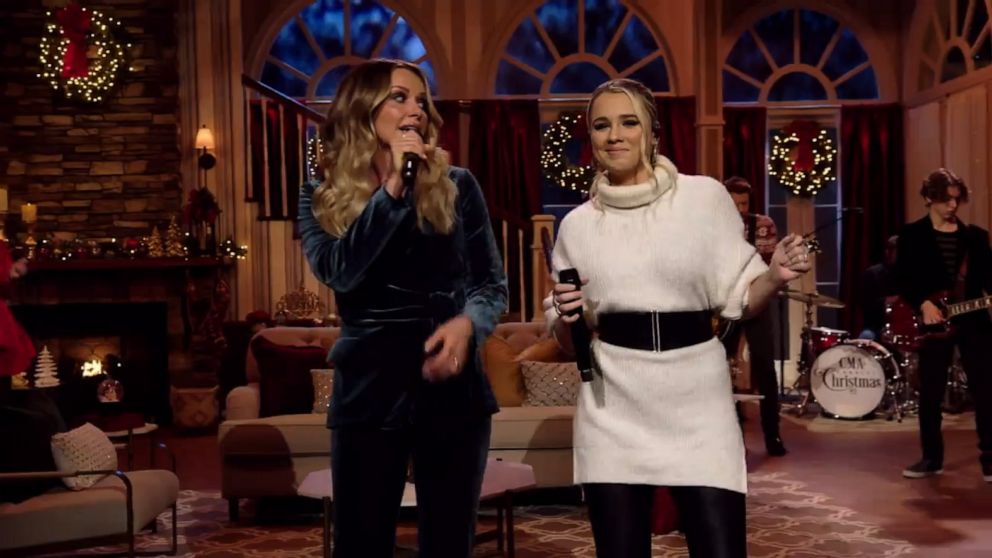 VIDEO: 'CMA Country Christmas' hosts Gabby Barrett and Carly Pearce perform 'Sleigh Ride' 
