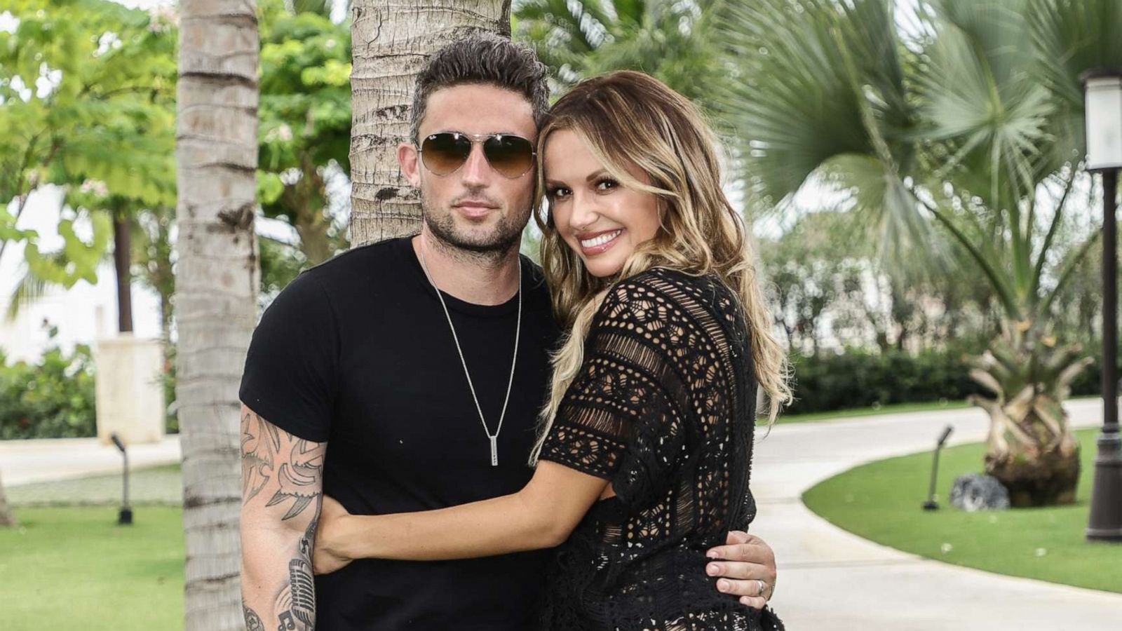 PHOTO: Country Music's Newlyweds Michael Ray And Carly Pearce are pictured at Sandals resort in Jamaica, Dec. 16, 2019.