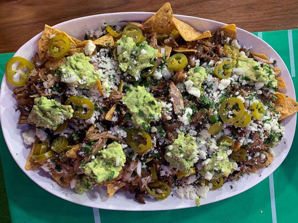 PHOTO: Chef Pati Jinich made her carnitas nachos ahead of Super Bowl Sunday on "GMA."