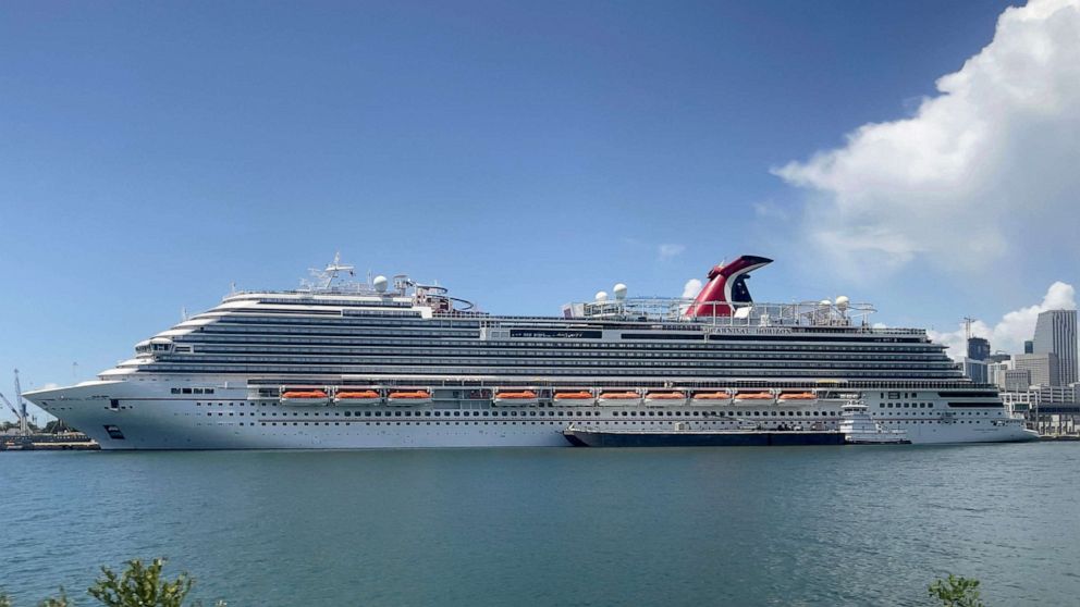 PHOTO: The Carnival Horizon cruise ship is seen moored in the Port of Miami, Aug. 1, 2021.