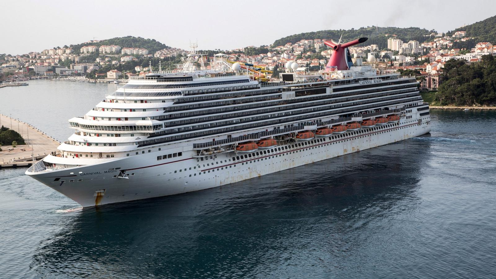 PHOTO: In this May 20, 2020, file photo, the Carnival Magic cruise ship is shown in Dubrovnik.