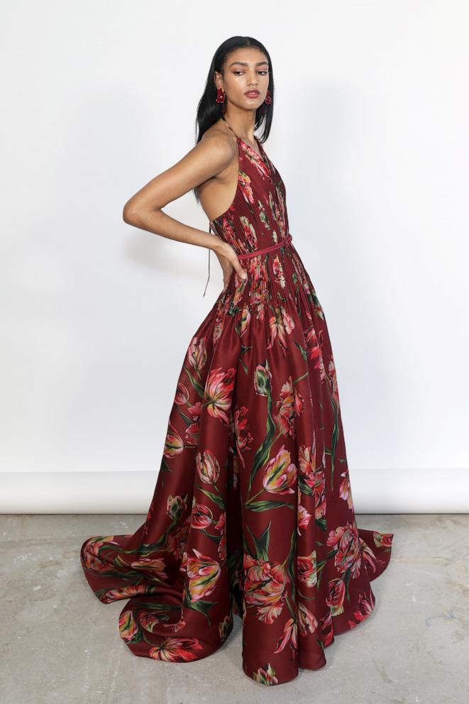 PHOTO: A model poses backstage at the Carolina Herrera show during the February 2025 New York Fashion Week on Feb. 10, 2025 in New York City. 