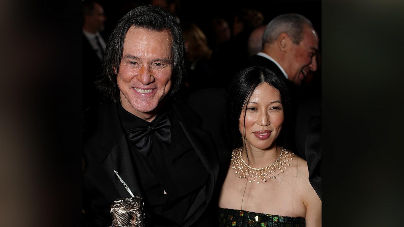 PHOTO: Jim Carrey and Min Ah pose during the 51st Cesar Film Awards at L'Olympia on February 26, 2026 in Paris, France.