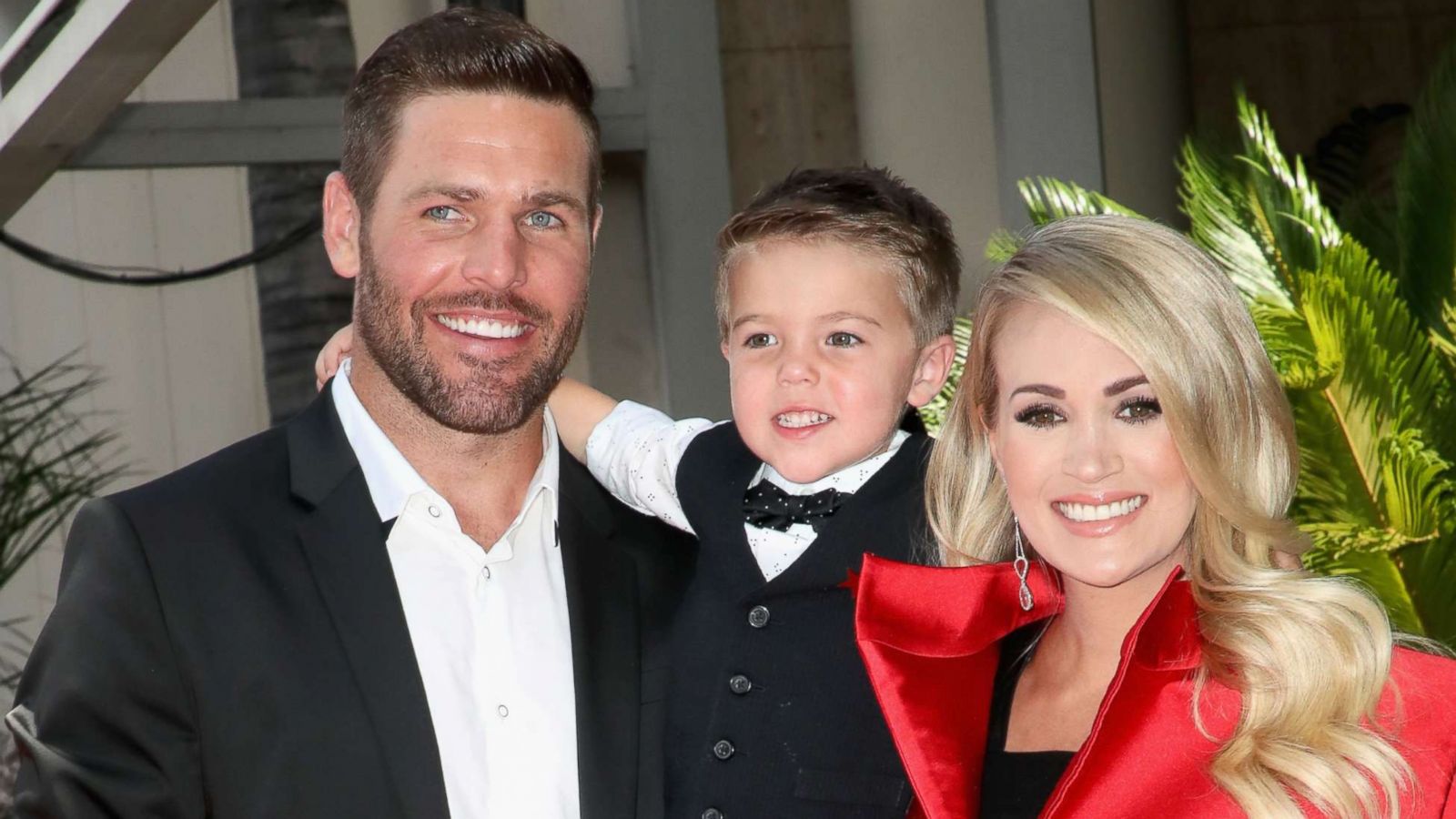 PHOTO: Mike Fisher and Isaiah Michael Fisher attend as Carrie Underwood is honored with a star on The Hollywood Walk of Fame, Sept. 20, 2018, in Hollywood, Calif.