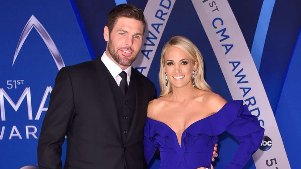 PHOTO: NHL player Mike Fisher and singer-songwriter Carrie Underwood attend the 51st annual CMA Awards at the Bridgestone Arena Nov. 8, 2017 in Nashville.  