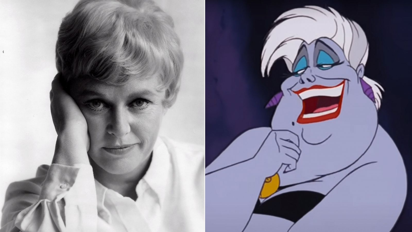 PHOTO: Actress Pat Carroll, left, was the voice behind the character, Ursula, from Disney's animated film, "The Little Mermaid."