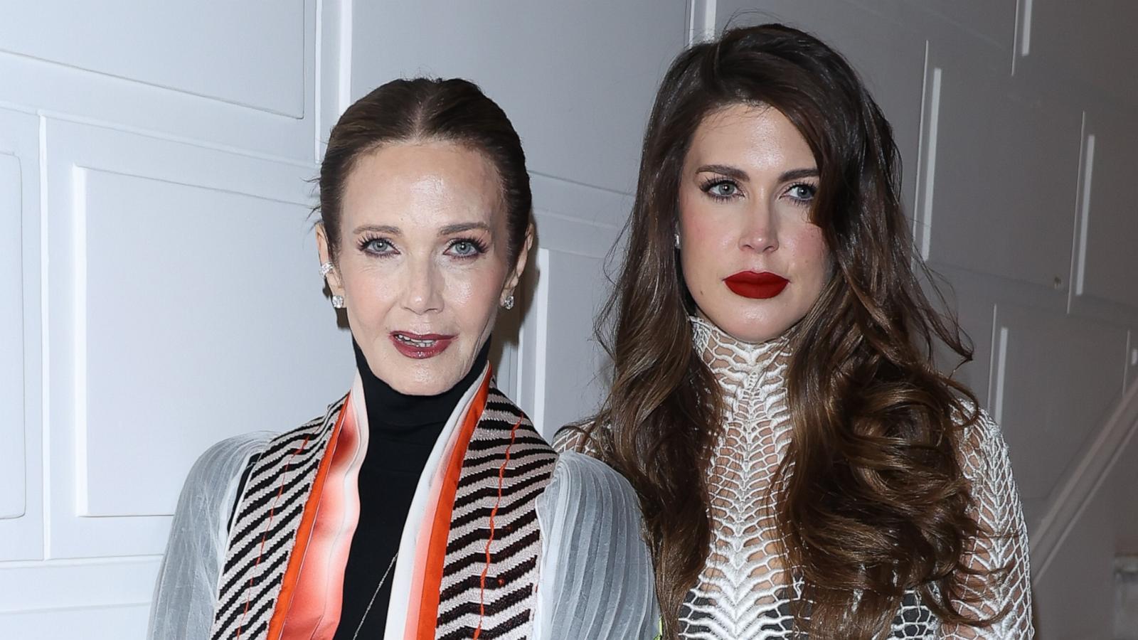 PHOTO: Lynda Carter and Jessica Altman attend the Jean Paul Gaultier Haute Couture Spring/Summer 2024 show as part of Paris Fashion Week, Jan. 24, 2024 in Paris.