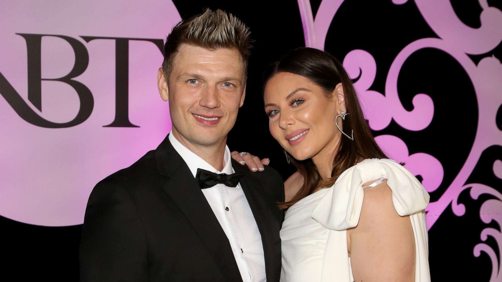 PHOTO: Singer Nick Carter of Backstreet Boys and his wife Lauren Carter at Caesars Palace on Jan. 25, 2020 in Las Vegas.