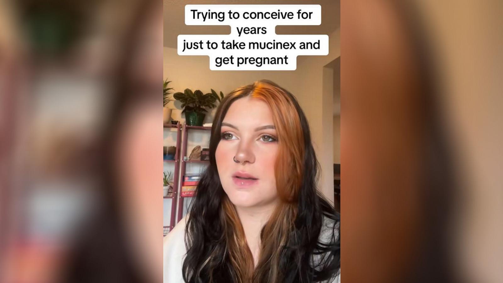 PHOTO: A TikTok user claimed in a viral video that taking Mucinex helped her become pregnant.