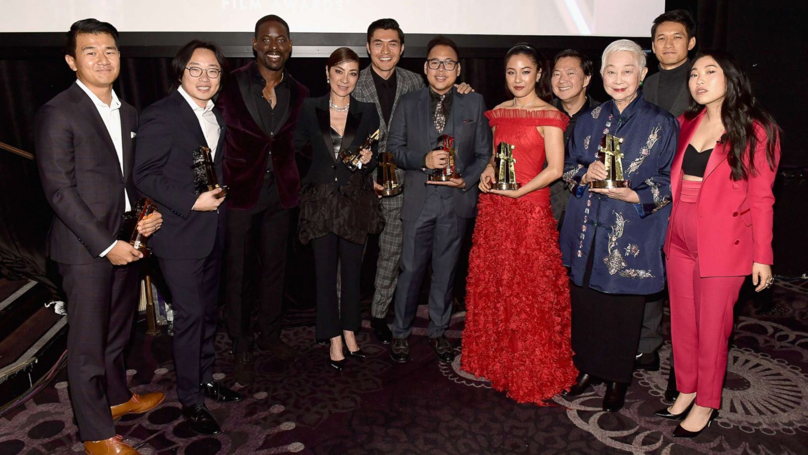 PHOTO: Cast of 'Crazy Rich Asians,' poses for a photo at the Annual Hollywood Film Awards at The Beverly Hilton Hotel, Nov. 4, 2018 in Beverly Hills, Calif.