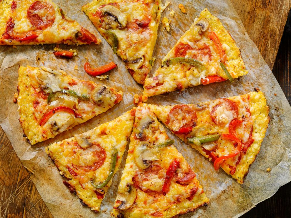 Cauliflower crust deluxe pizza with gluten free pepperoni, mushrooms and peppers is pictured in this undated stock photo.