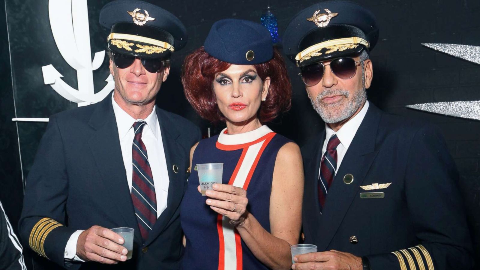 PHOTO: Rande Gerber, Cindy Crawford and George Clooney attend Casamigos & CATCH Halloween party at CATCH Las Vegas, Oct. 27, 2018, in Las Vegas.