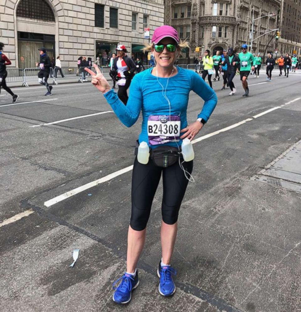 PHOTO: Celeste Yvonne poses for a photo during the New York Half Marathon in March 2019.