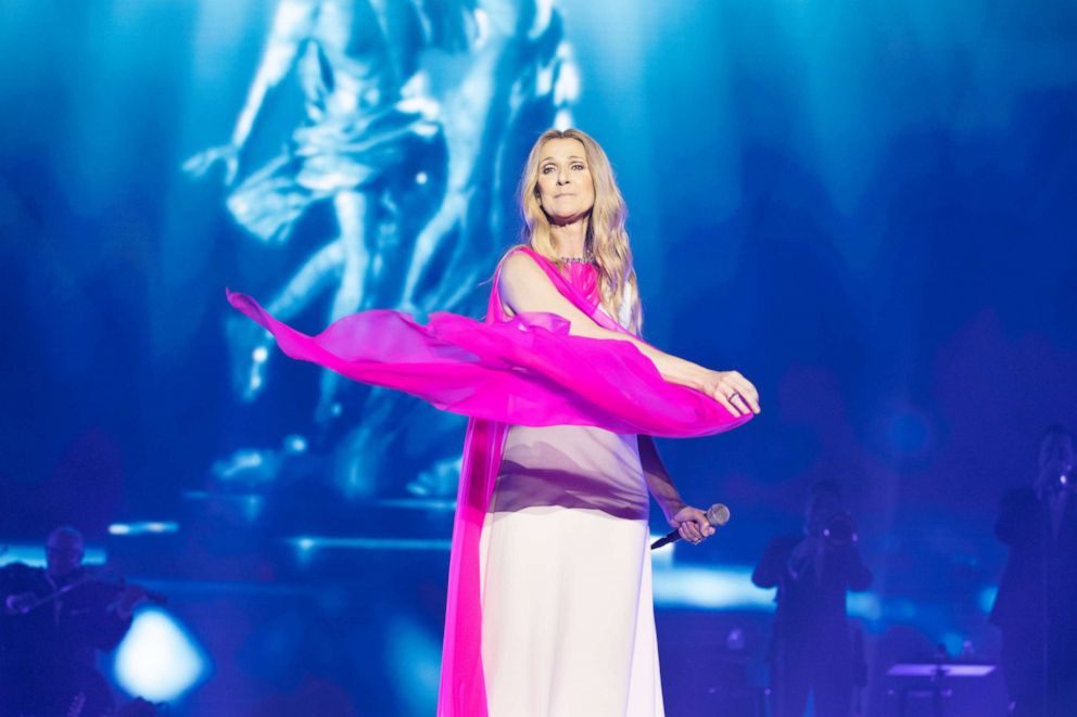 PHOTO: Celine Dion performs on the stage in concert at Cotai Strip, June 29, 2018, in Macau, China.